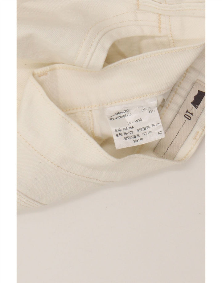 Pantaloncini di jeans da donna Levi's US 10 Large W30 bianco sporco