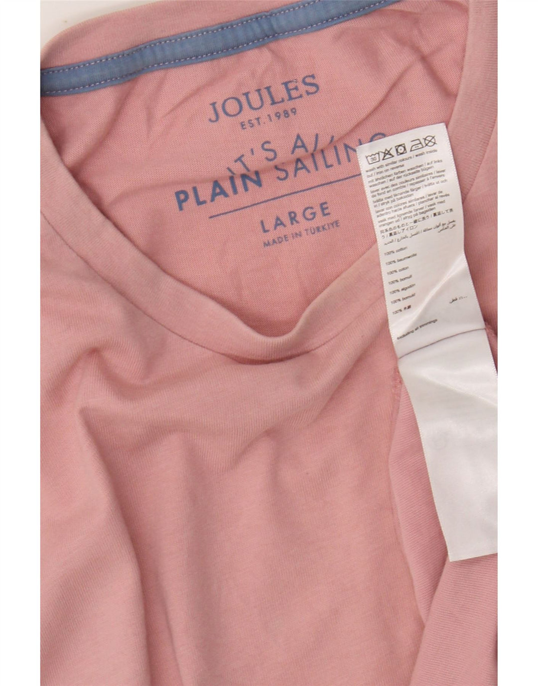 JOULES T-shirt da uomo Top grande in cotone rosa