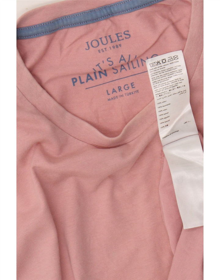 JOULES T-shirt da uomo Top grande in cotone rosa
