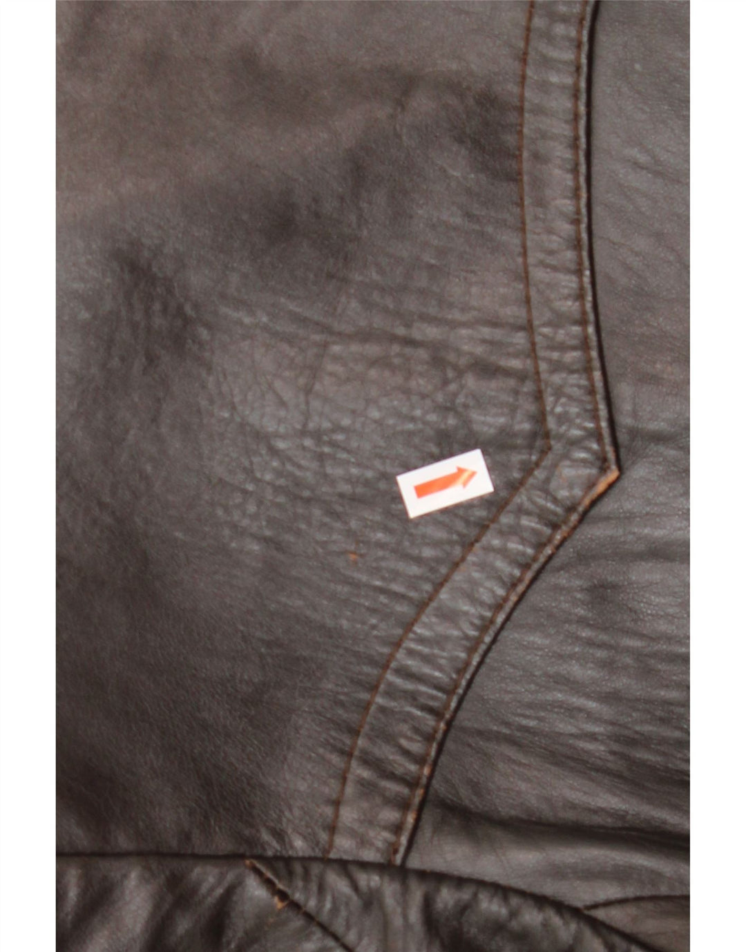 Cappotto in pelle da uomo VINTAGE IT 50 Large in pelle marrone