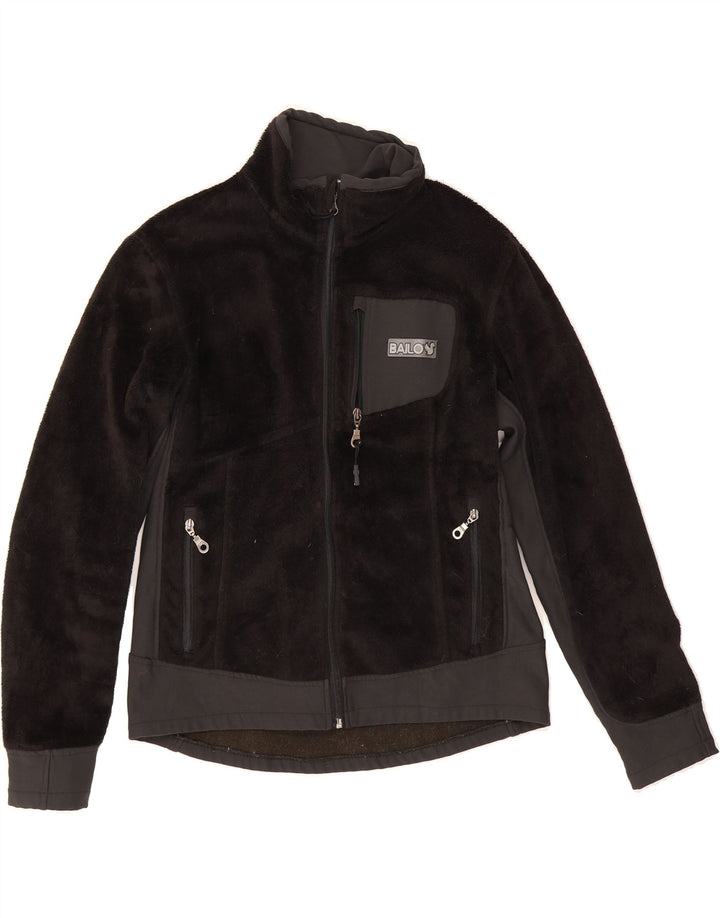 BAILO Womens Fleece Jacket UK 14 Large Black Colourblock Polyester Vintage Bailo and Second-Hand Bailo from Messina Hembry 