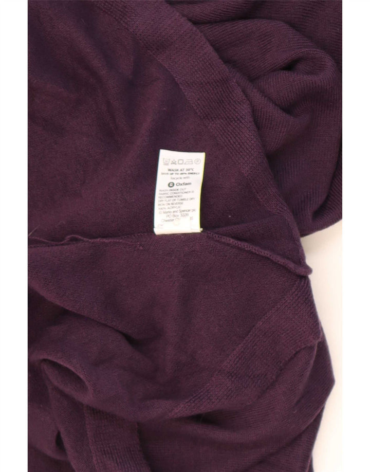 Top tunica da donna Marks & Spencer UK 14 grande acrilico marrone