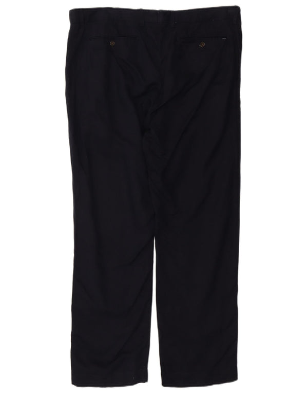 POLO RALPH LAUREN Pantaloni chino dritti da uomo W36 L30 Lino blu navy