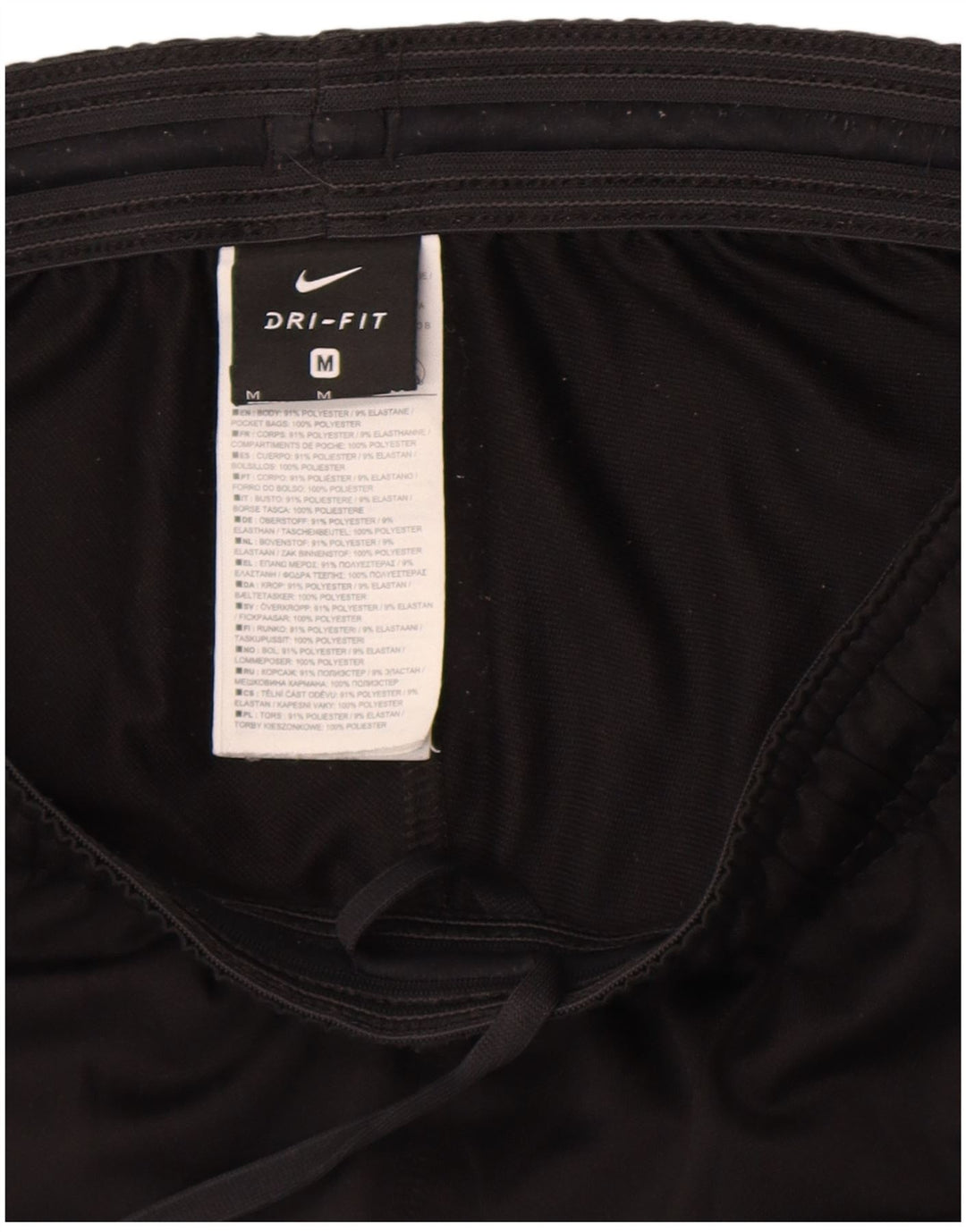 Pantaloni da tuta Nike Dri Fit da uomo, poliestere color block medio nero