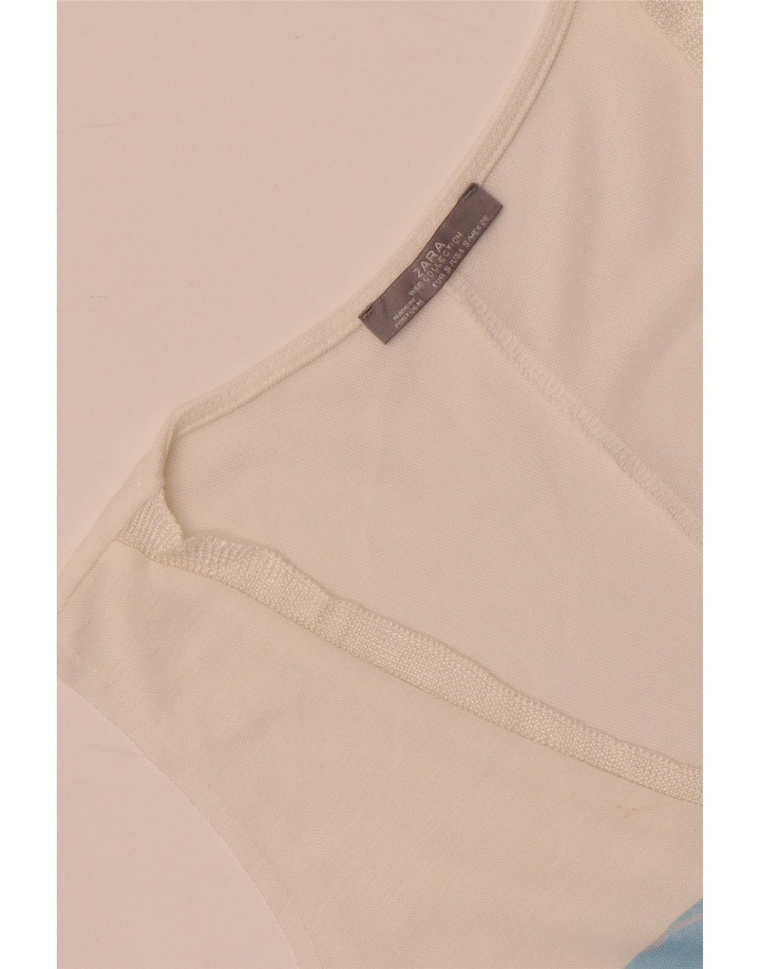 Canotta grafica da donna Zara UK 10 piccola bianca floreale