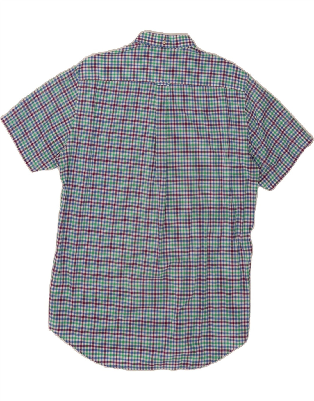 GANT Mens Short Sleeve Shirt Size 41/42 16 1/2 Large Multicoloured Gingham Vintage Gant and Second-Hand Gant from Messina Hembry 