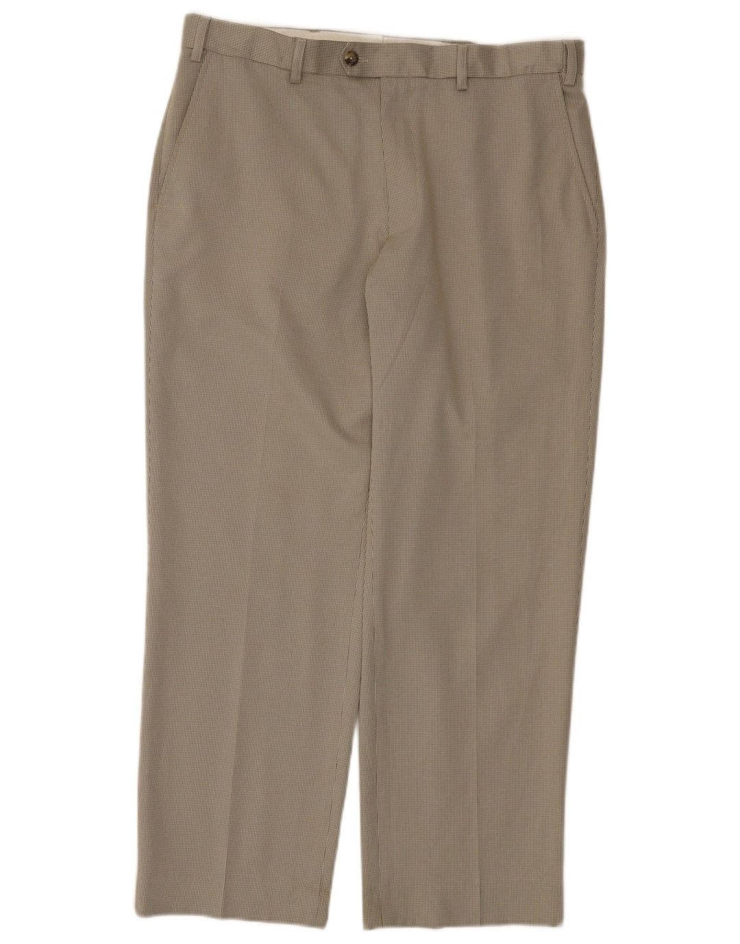 Pantaloni da abito regolari da uomo Marks & Spencer W36 L29 pied de poule verdi