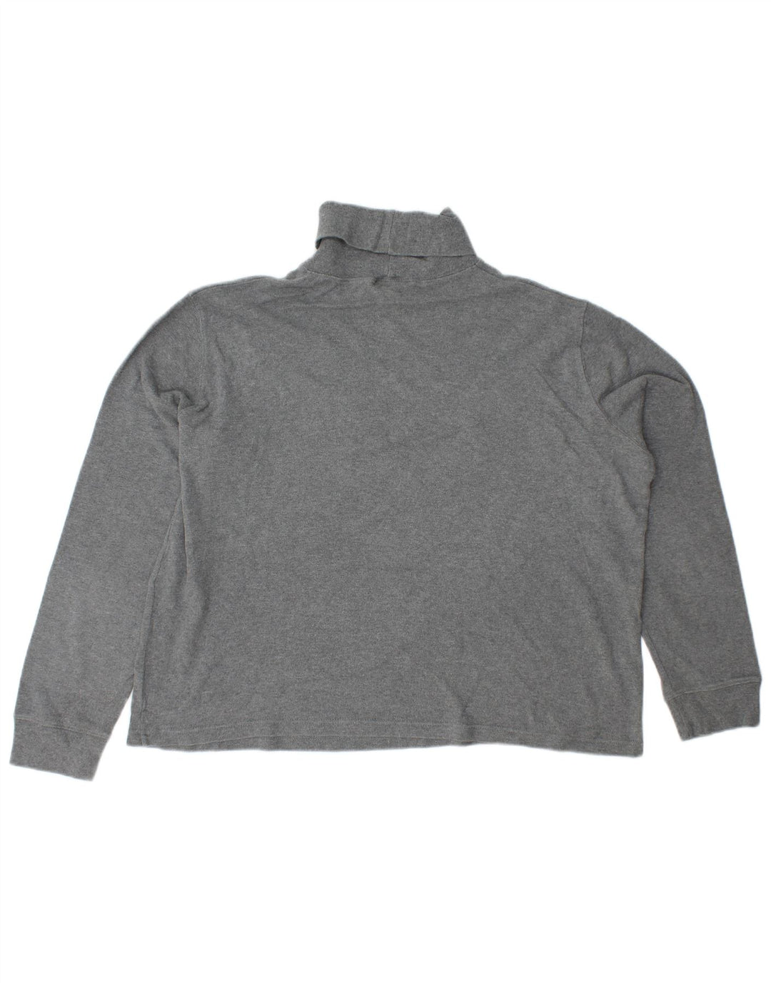 RALPH LAUREN Maglione maglione a collo alto da donna UK 18 XL Cotone grigio