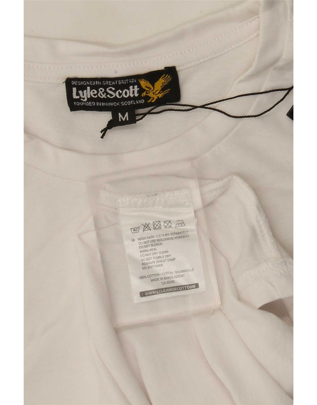 T-shirt da uomo Lyle & Scott Top in cotone bianco medio