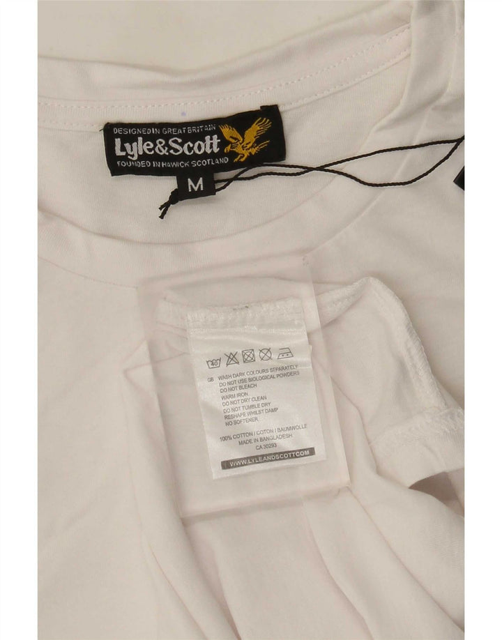 T-shirt da uomo Lyle & Scott Top in cotone bianco medio