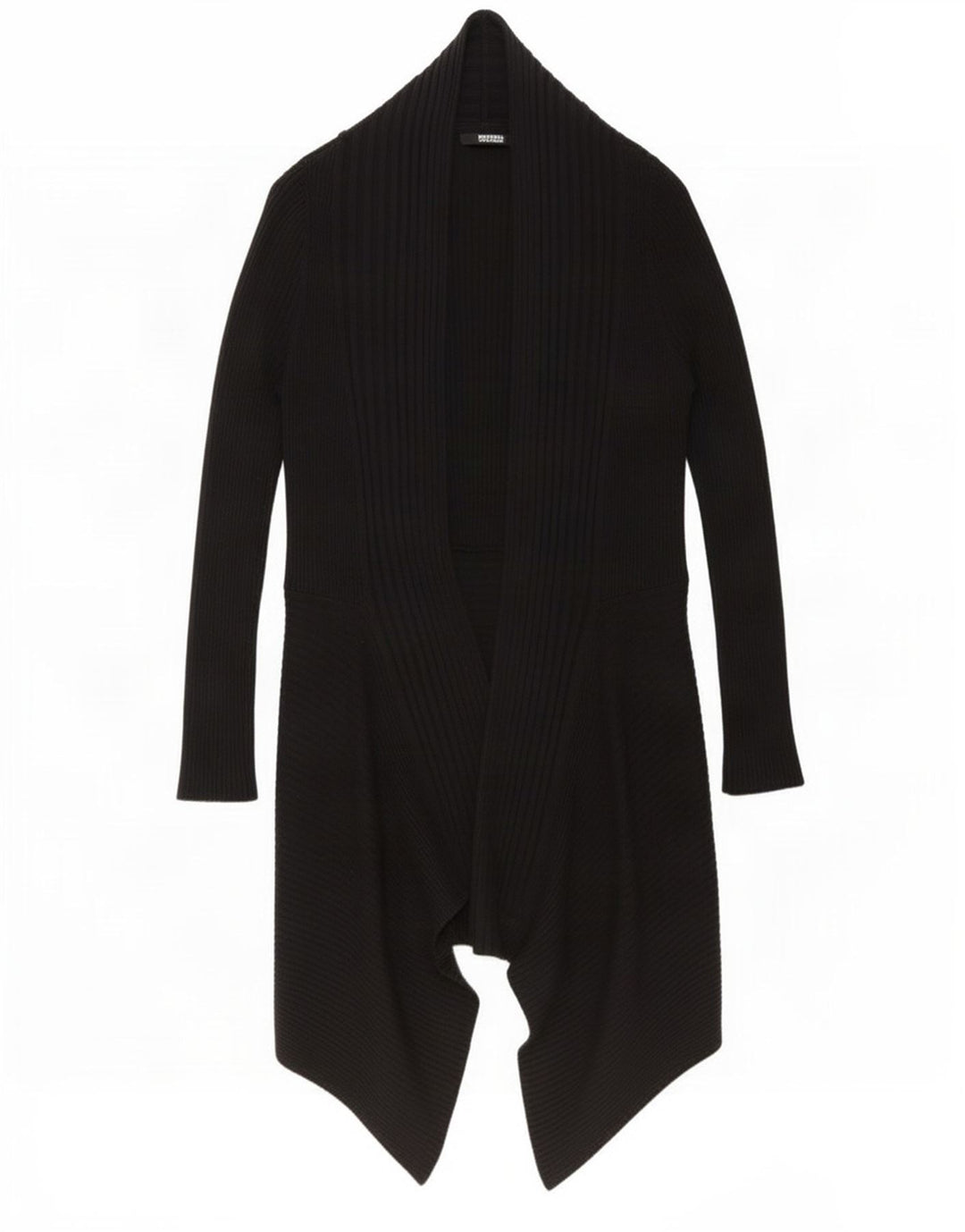 Maglione cardigan aperto lungo da donna Marks & Spencer UK 10 piccolo nero