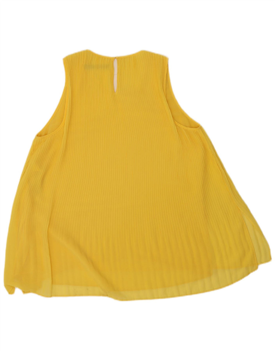 Camicetta senza maniche da donna Zara UK 16 Large Giallo Poliestere