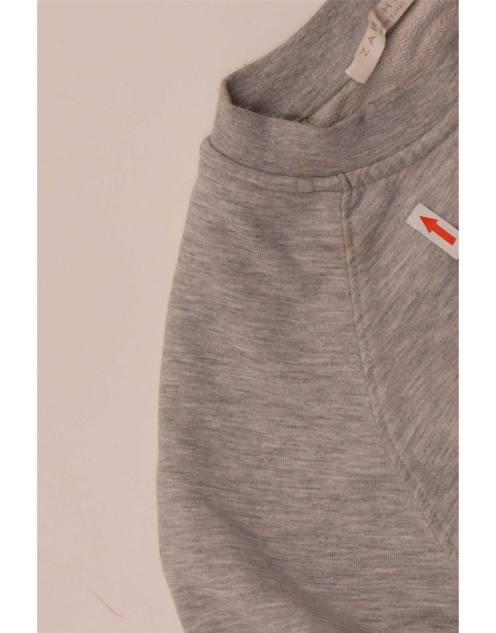 Felpa oversize da donna Zara UK 14 Cotone grigio medio