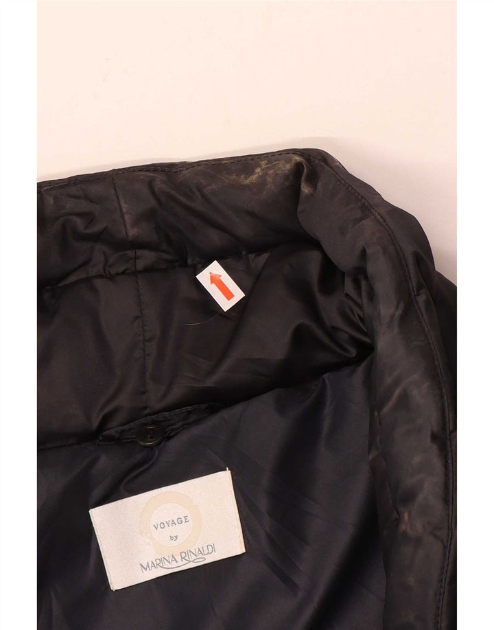 Cappotto imbottito da donna Marina Rinaldi Voyage taglia 21 medio in nylon blu navy
