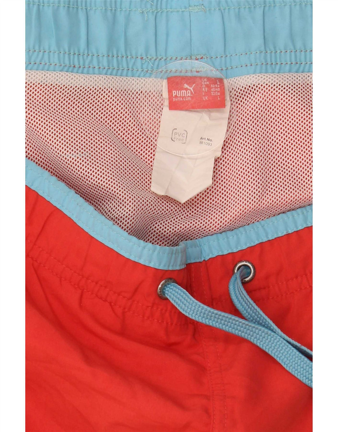 Pantaloncini da bagno grafici da uomo Puma grandi rossi in poliestere
