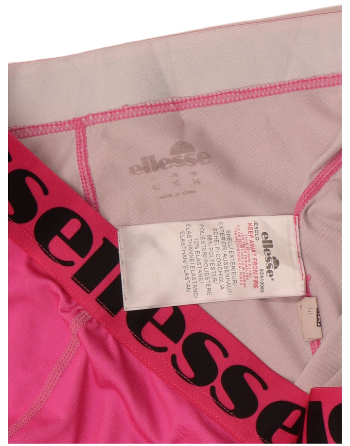 Leggings grafici da donna Ellesse UK 14 Large Poliestere color block rosa