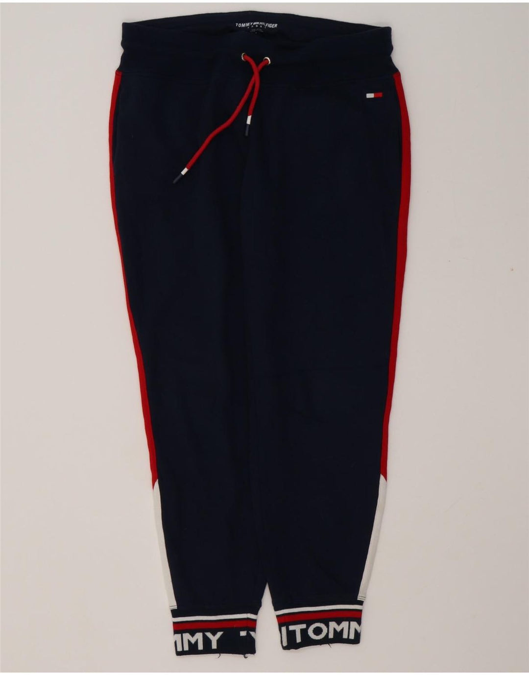 TOMMY HILFIGER Pantaloni da tuta da donna Joggers UK 14 Medio Blu Navy