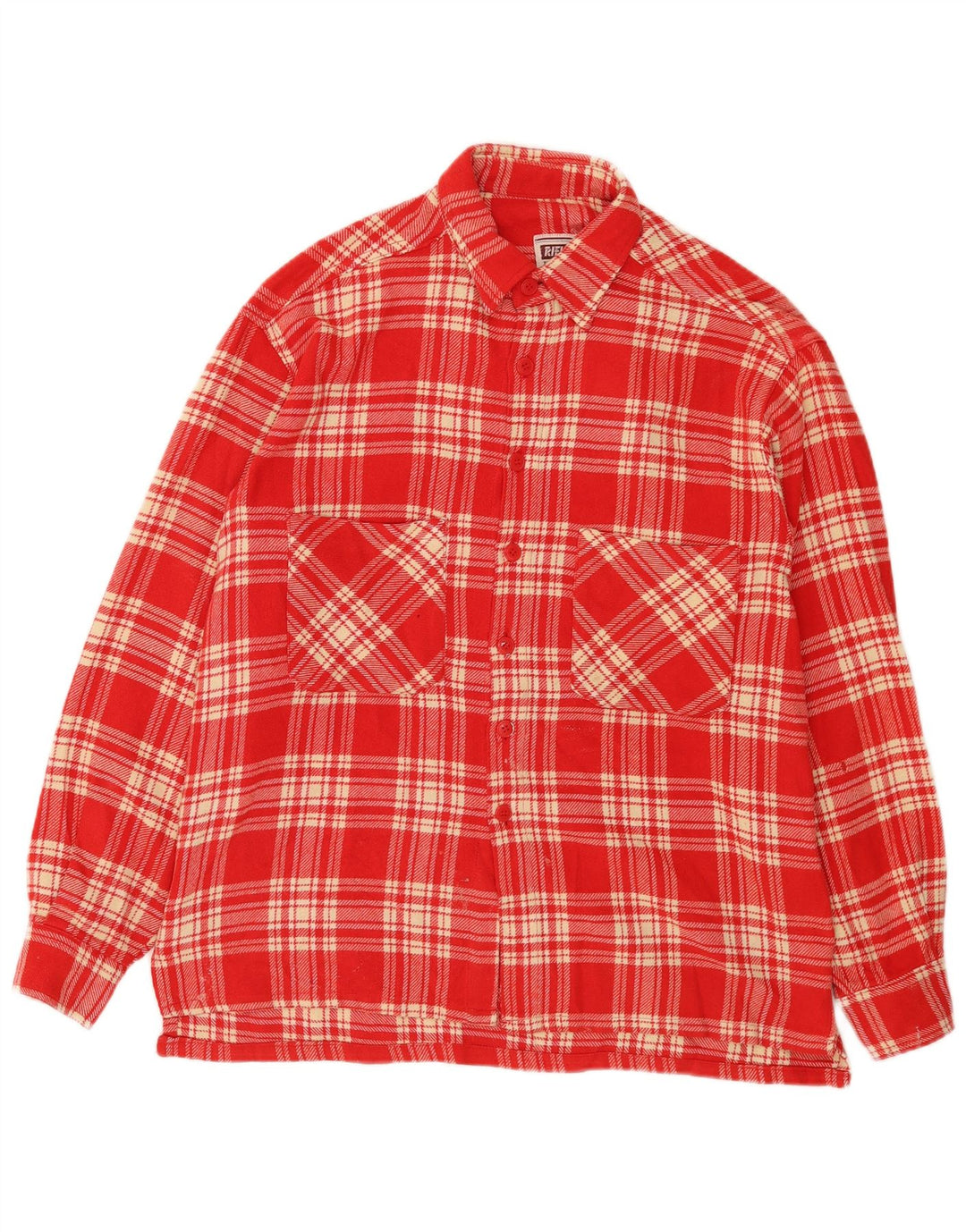 Camicia da uomo Rifle, camicia overshirt in acrilico rosso medio a quadri