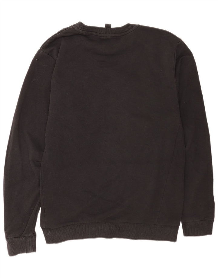 Felpa grafica da uomo Adidas Felpa media in cotone nero