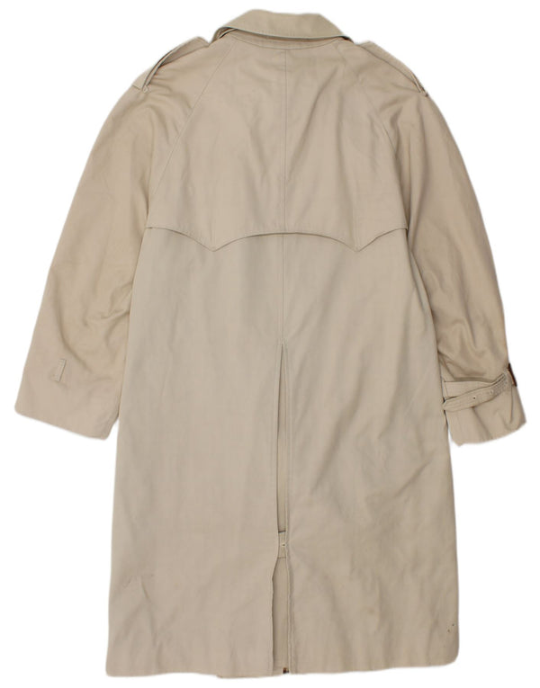 AQUASCUTUM Womens Double Breasted Trench Coat UK 14 Medium Beige