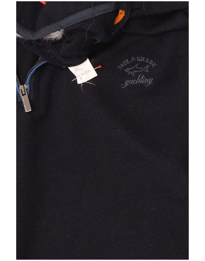 Paul & Shark Maglione da uomo con zip e collo in lana media blu navy