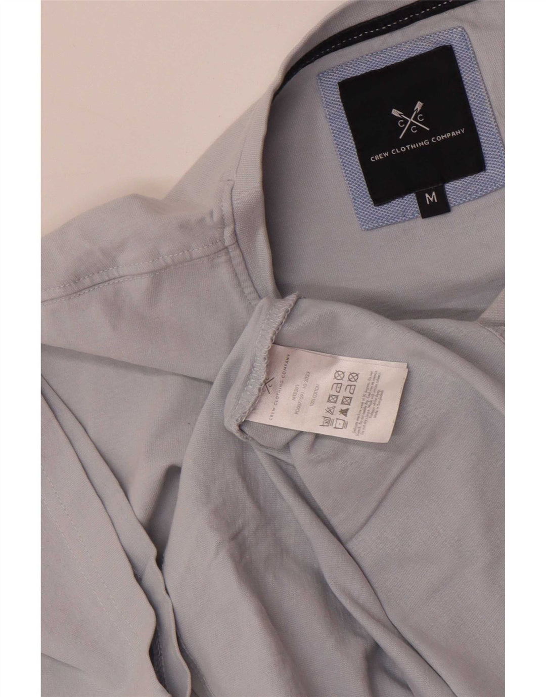 Crew Clothing T-shirt da uomo Top in cotone blu medio