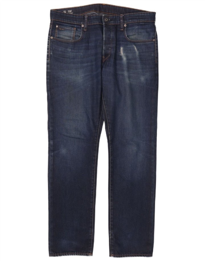 Jeans slim da uomo G-Star W38 L34 cotone blu navy