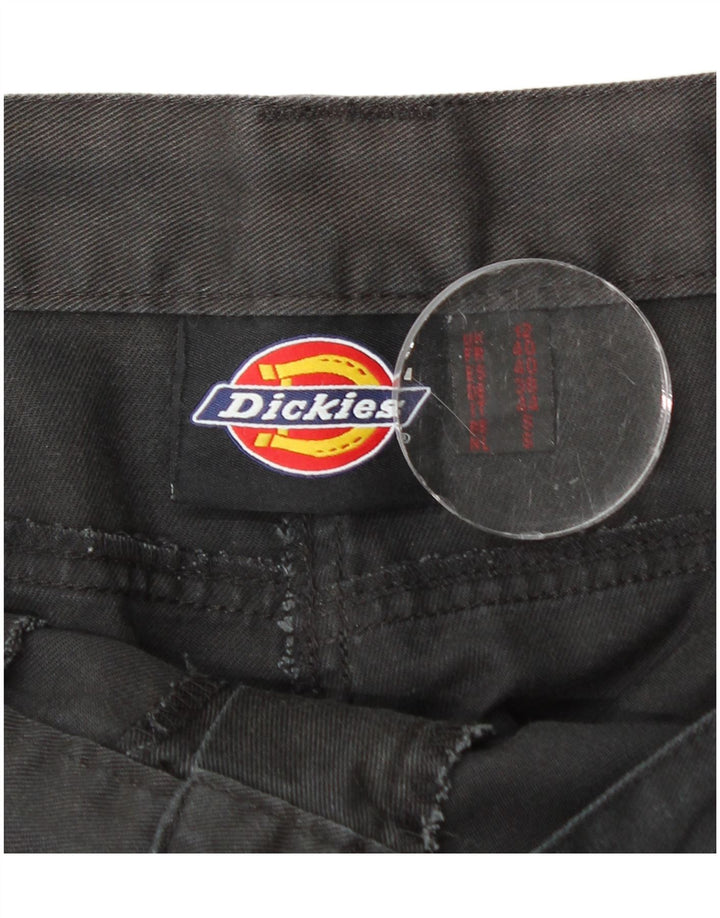 Pantaloni cargo dritti da donna Dickies UK 12 medi W32 L30 cotone nero