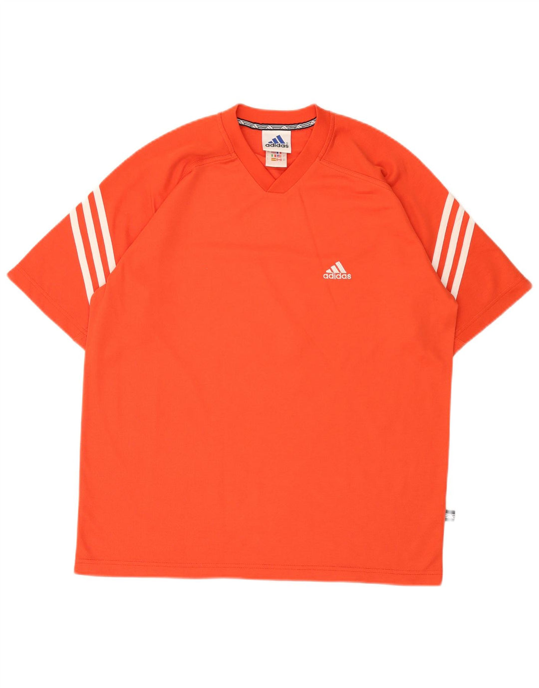 T-shirt grafica da uomo Adidas Top UK 40/42 poliestere arancione medio