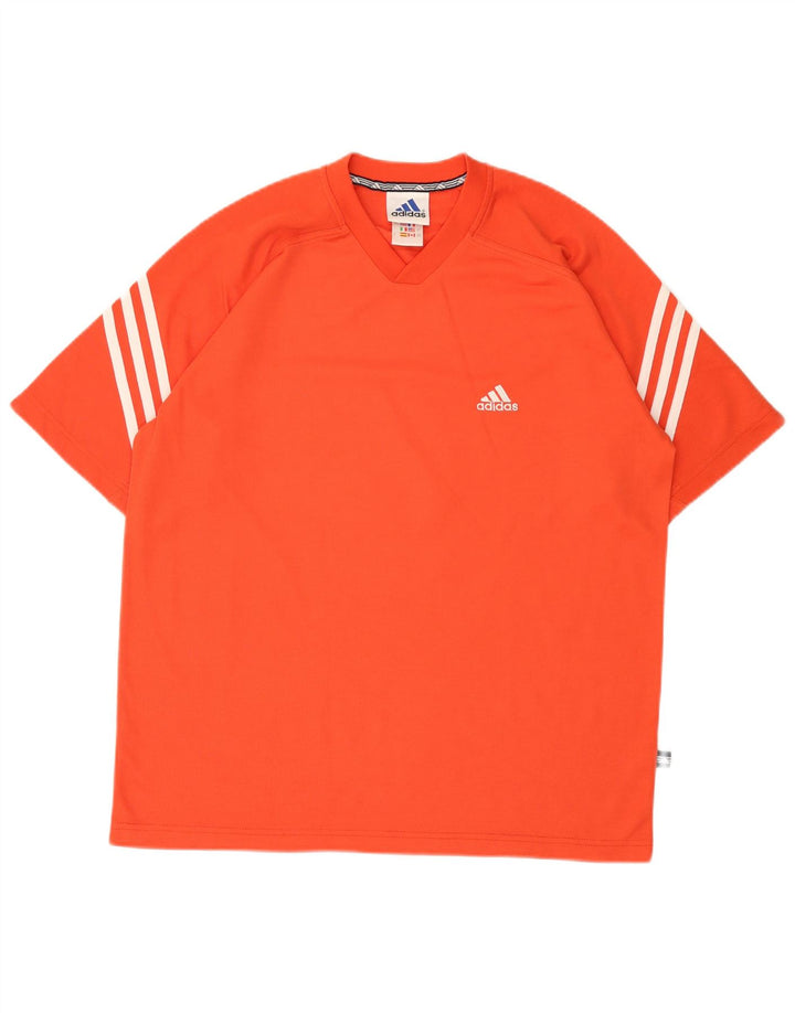 T-shirt grafica da uomo Adidas Top UK 40/42 poliestere arancione medio