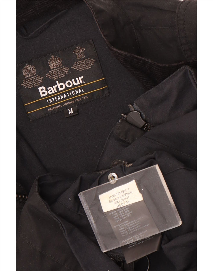 Giacca da uomo in cotone cerato Barbour UK 38 cotone nero medio