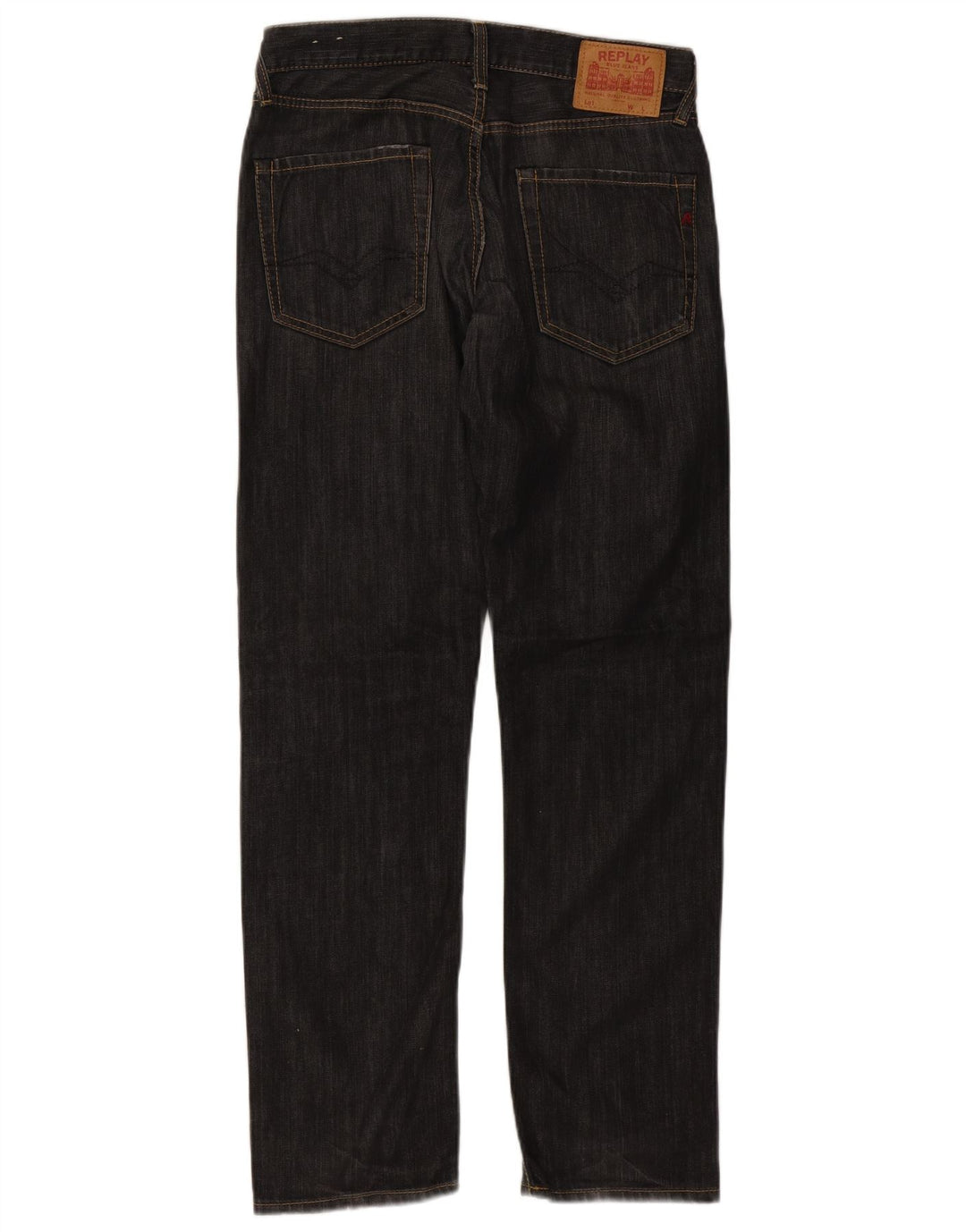 Jeans dritti da uomo Replay W32 L32 cotone nero