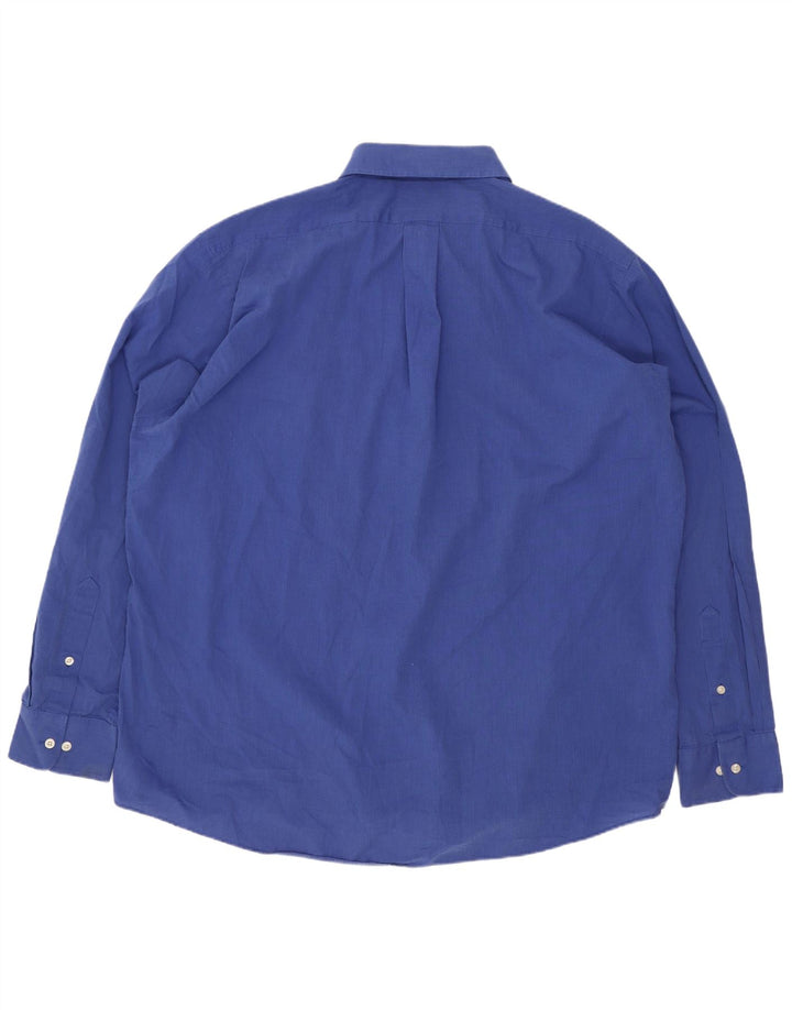 Camicia da uomo Chaps taglia 17 1/2 XL in cotone blu