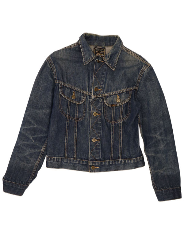 Giacca di jeans da donna Lee UK 14 grande cotone blu