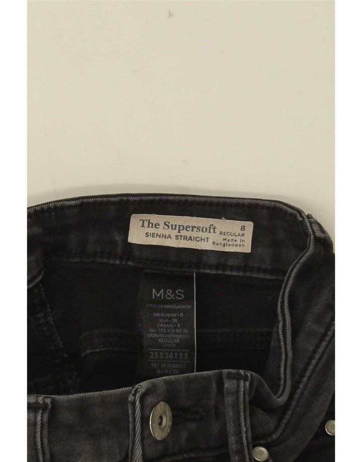 Jeans dritti Marks & Spencer da donna Sienna UK 8 piccoli W24 L30 grigi