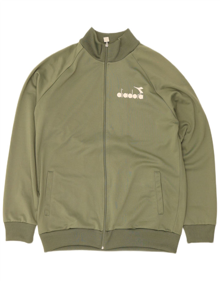 Giacca da ginnastica grafica da uomo Diadora XL verde
