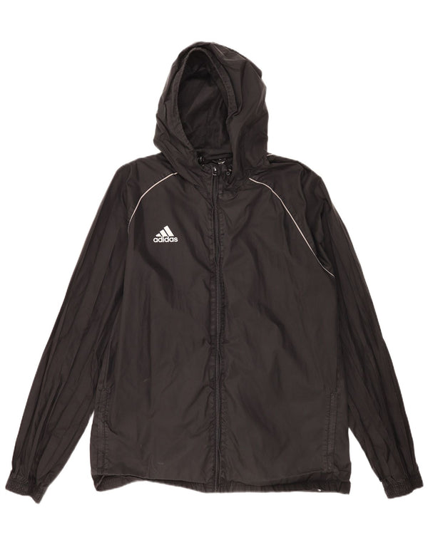 Giacca antipioggia con cappuccio da uomo Adidas UK 42 XL nylon nero