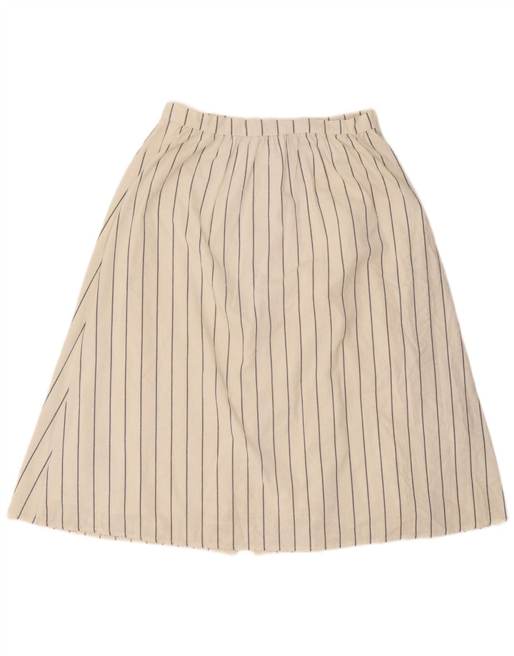 Gonna a trapezio da donna Oasis UK 12 media W28 a righe bianche