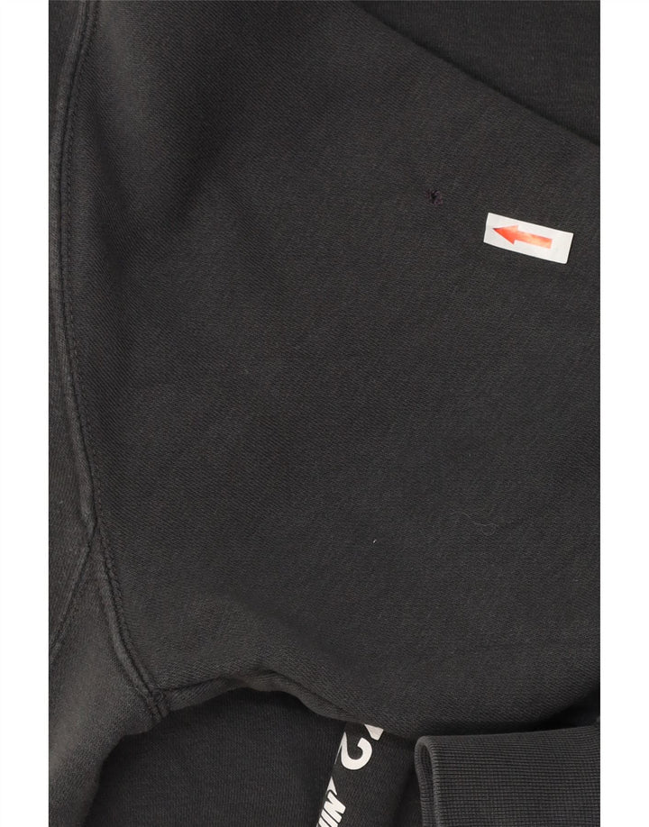 Felpa con cappuccio grafica Nike da uomo piccola in cotone grigio