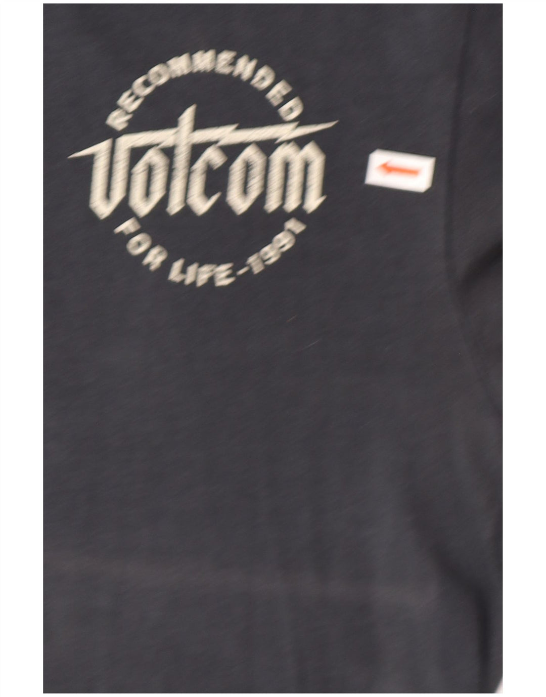 T-shirt grafica da uomo Volcom Modern Fit Top Small in cotone blu navy