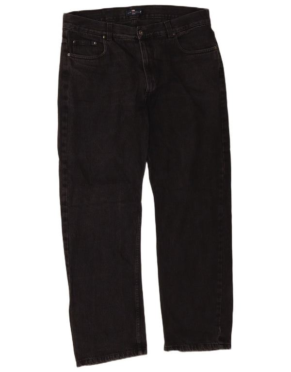 Jeans dritti da uomo Marks & Spencer Blue Harbour W38 L31 cotone nero