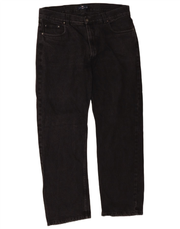 Jeans dritti da uomo Marks & Spencer Blue Harbour W38 L31 cotone nero