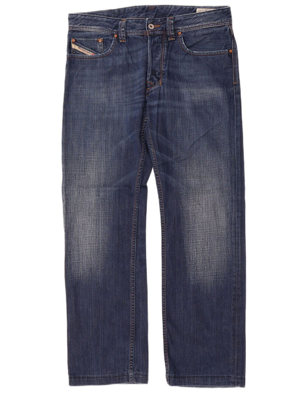 Jeans dritti da uomo Diesel W32 L31 in cotone blu