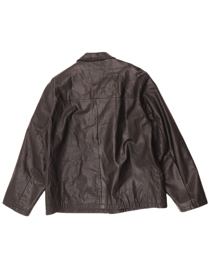 Giacca in Pelle Uomo I NAVIGLI IT 56 3XL Nera