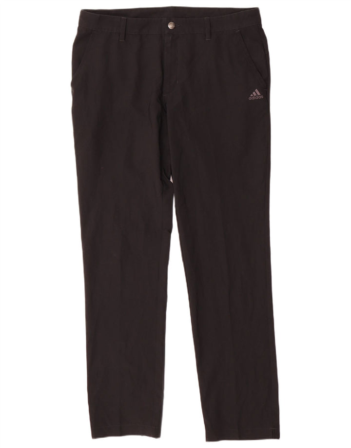 Pantaloni chino slim da uomo Adidas W34 L32 poliestere nero
