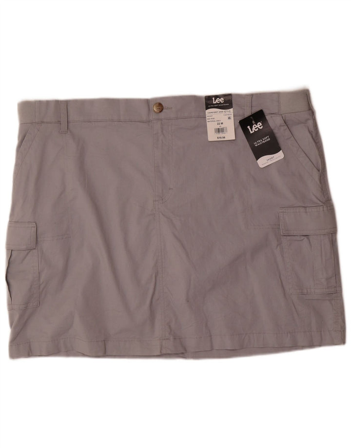 Gonna LEE da donna a vita media vestibilità regolare US 22 3XL cotone grigio