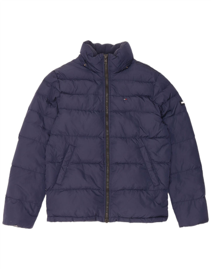 Giacca imbottita da uomo Tommy Hilfiger UK 38 nylon blu navy medio