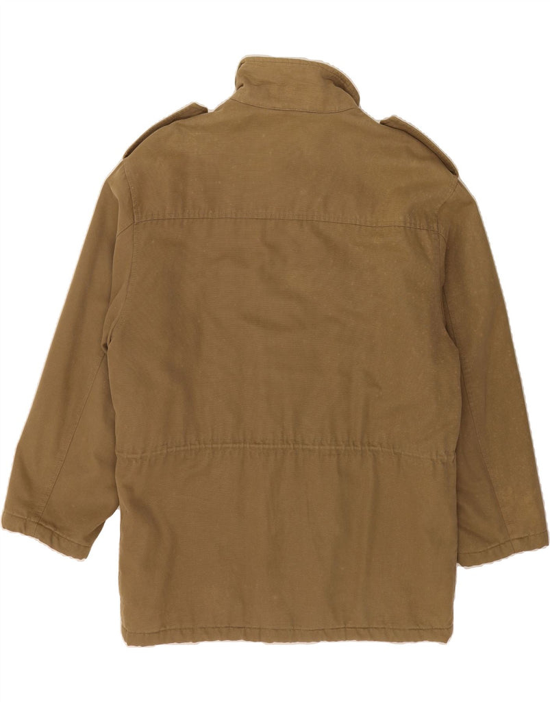 SCHOTT Mens Military Windbreaker Jacket UK 42 XL Khaki Cotton Vintage Schott and Second-Hand Schott from Messina Hembry 