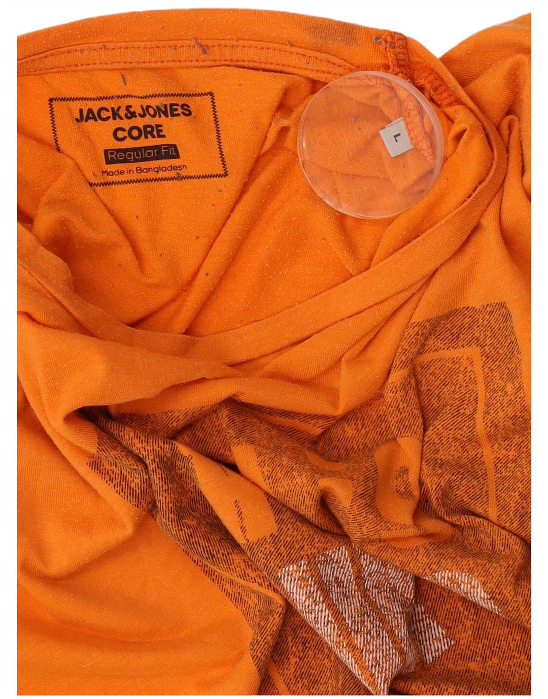 Jack & Jones T-shirt grafica da uomo con vestibilità regolare, taglia grande, arancione