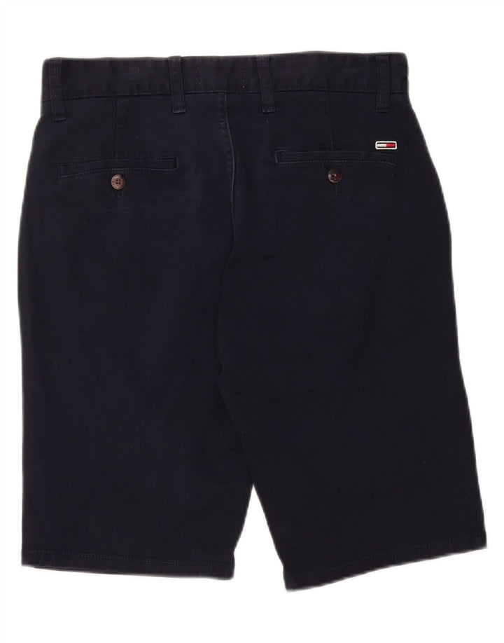 TOMMY HILFIGER Pantaloncini chino da uomo W28 piccoli in cotone blu navy